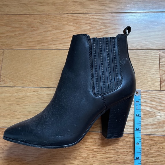 Aldo Black Leather Heeled Booties - Picture 6 of 7